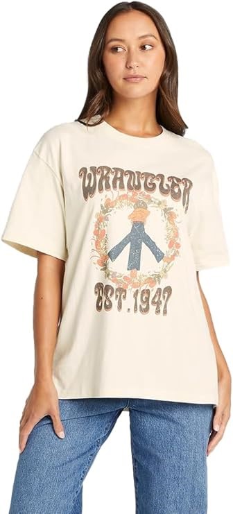 WRANGLER Women's Slouch Tee, Botanical Love, 8