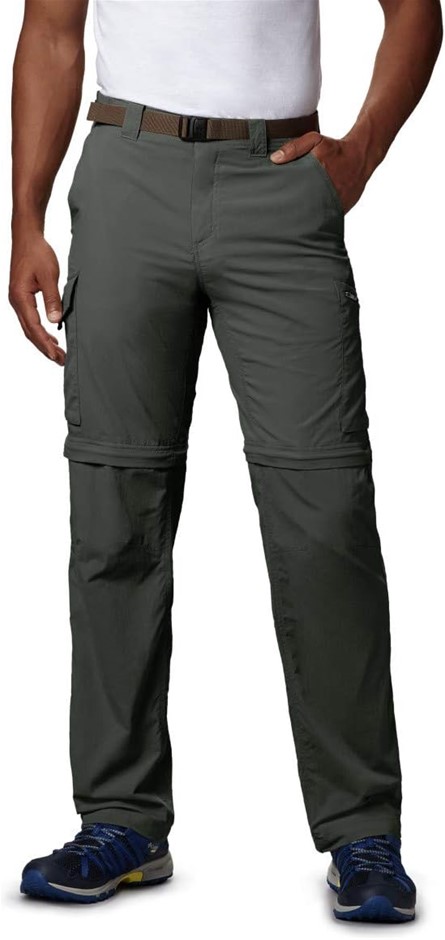 COLUMBIA Men's Silver Ridge Convertible Pants, Light Grey, Size 32W x 36L