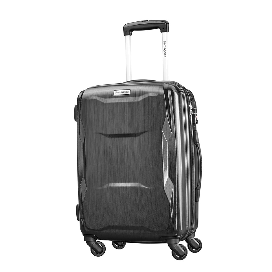 SAMSONITE Pivot Hub Spinner 24-Inch Luggage Hardside, Brushed Black. NB: Us