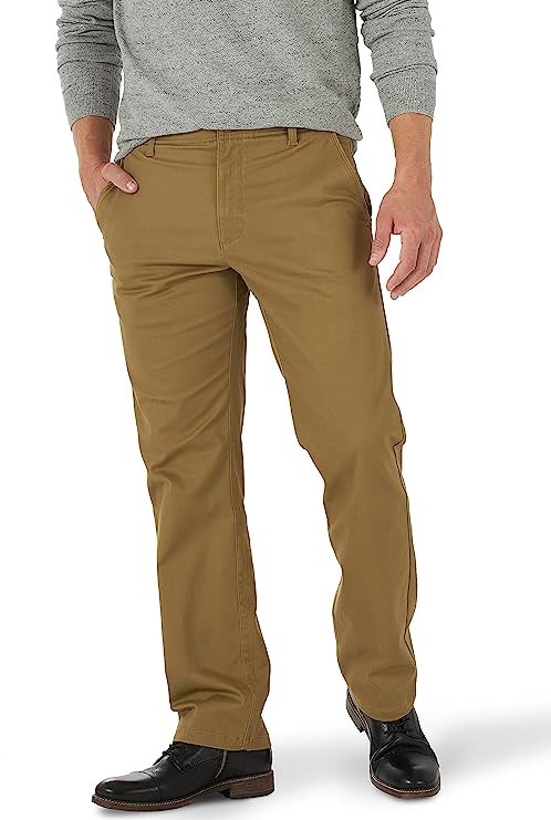 LEE Men's Performance Series Extreme Comfort Pants, Size 28 x 28, Bronze.