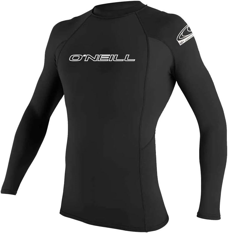 O'NEILL Men's Basic UPF50+ L/S Rash Guard, Size 2XL, Black (002), 3342. Bu