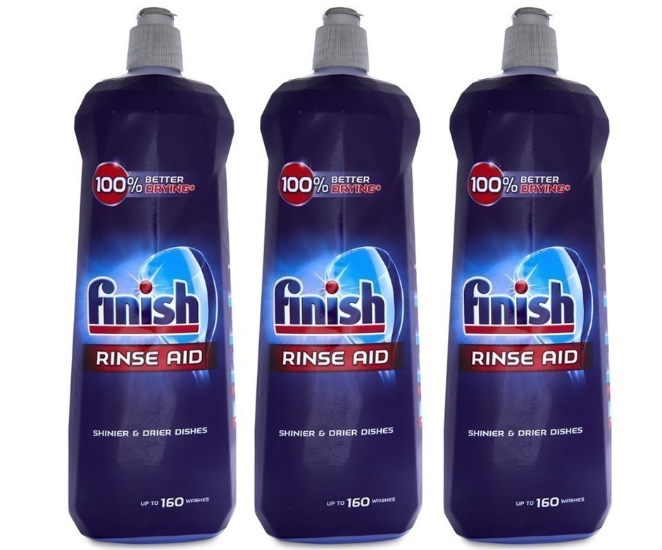 4 x FINISH Rinse Aid, 800ml.