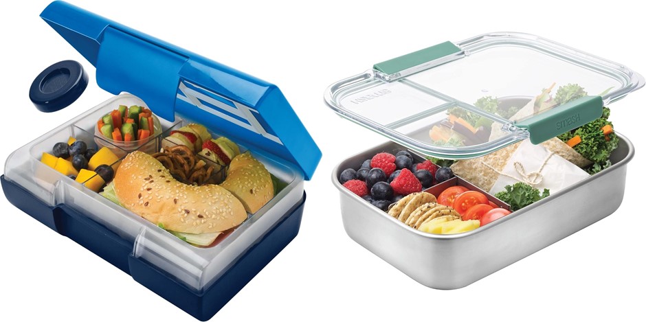 2 x SMASH LUNCHBOX: Smash Stainless Steel Bento Lunch Box (1300 ml, Sage) &