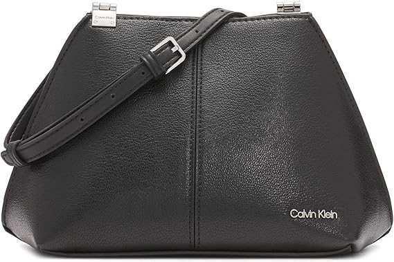 CALVIN KLEIN Granite Geometric Crossbody, Black/Silver, One Size