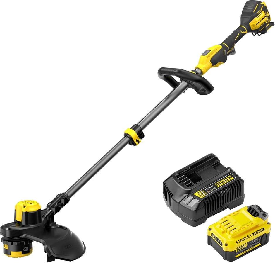 STANLEY FATMAX V20 | 18V 33cm Brushless String Trimmer Kit 4.0Ah, Large. NB