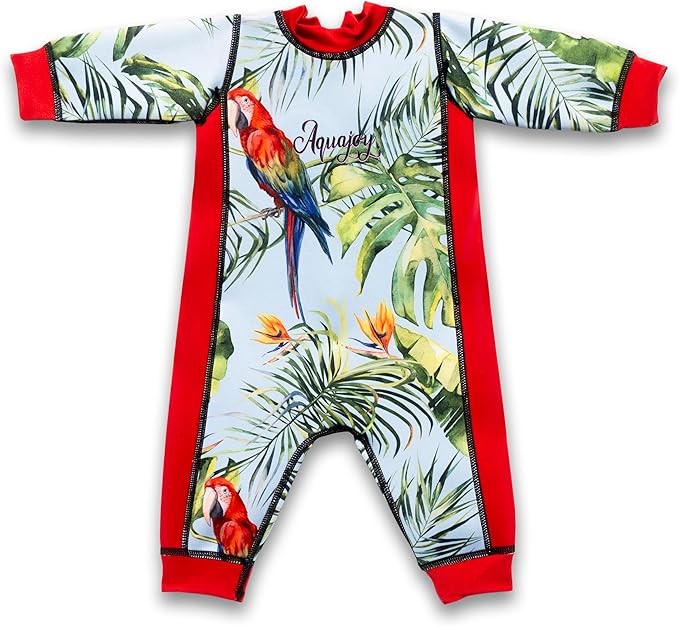 AQUAJOY Reversible Baby Swim Wetsuit, 2-3 Years (24-36 Months), Neoprene, R