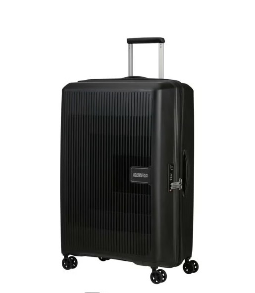American Tourister Aerostep Suitcase, Black, 77cm. NB: Lock does not work.