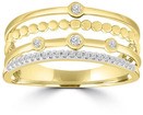 9K Yellow GOLD 0.12CT HI I1 DIAMOND RING