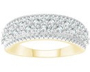9K YELLOW GOLD 1.00ct F VS LAB DIAMOND DRESS RING
