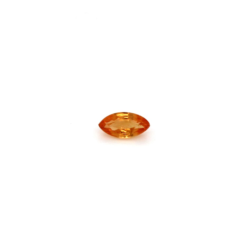 One Orange Sapphire Gemstone