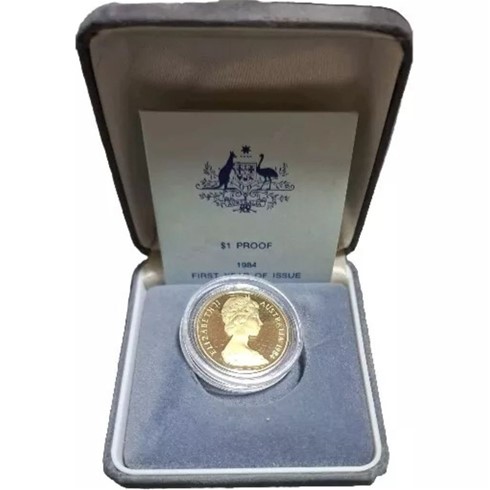 1984 Australia first $1 proof Coins with Velvet Case