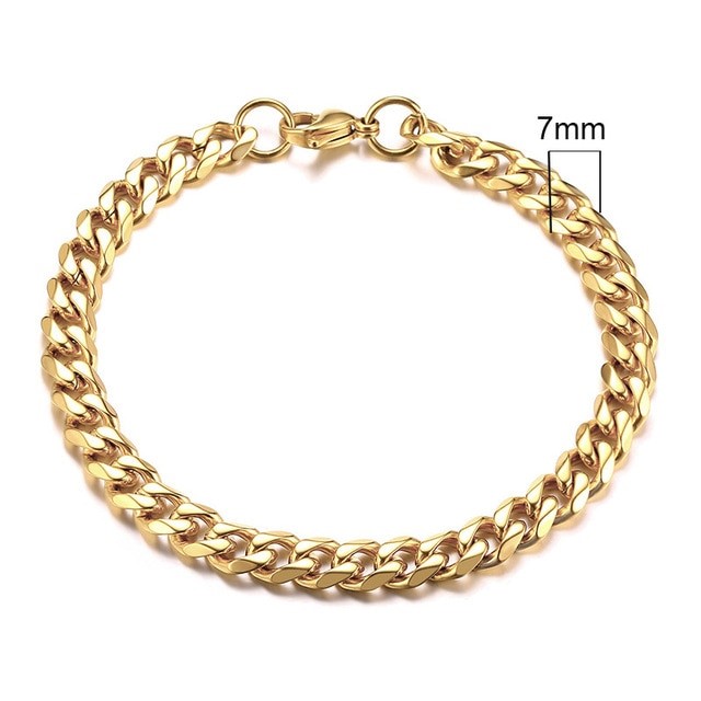 5mm Yellow Stainless Steel 8.5 Inch Curb Chain