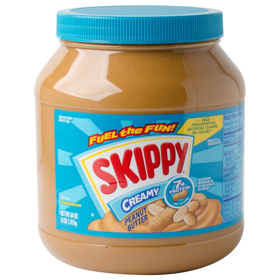 2 x SKIPPY Creamy Peanut Butter, 1.81kg, Best Before: 26/01/2027.
