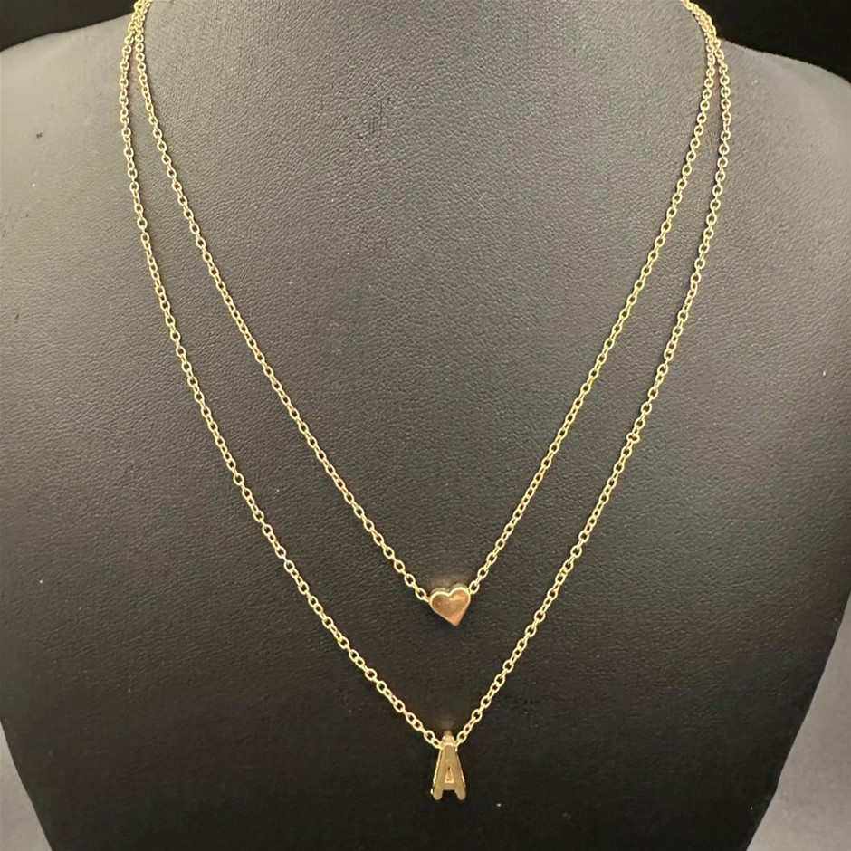Last Piece - Initial "A" Necklace in Gold