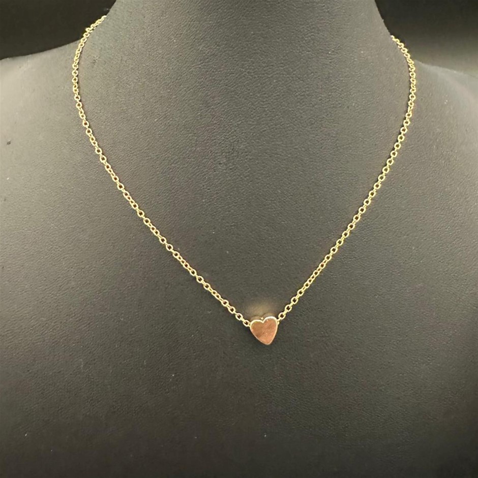 Last Piece - Minimalist Love Heart Necklace in Gold