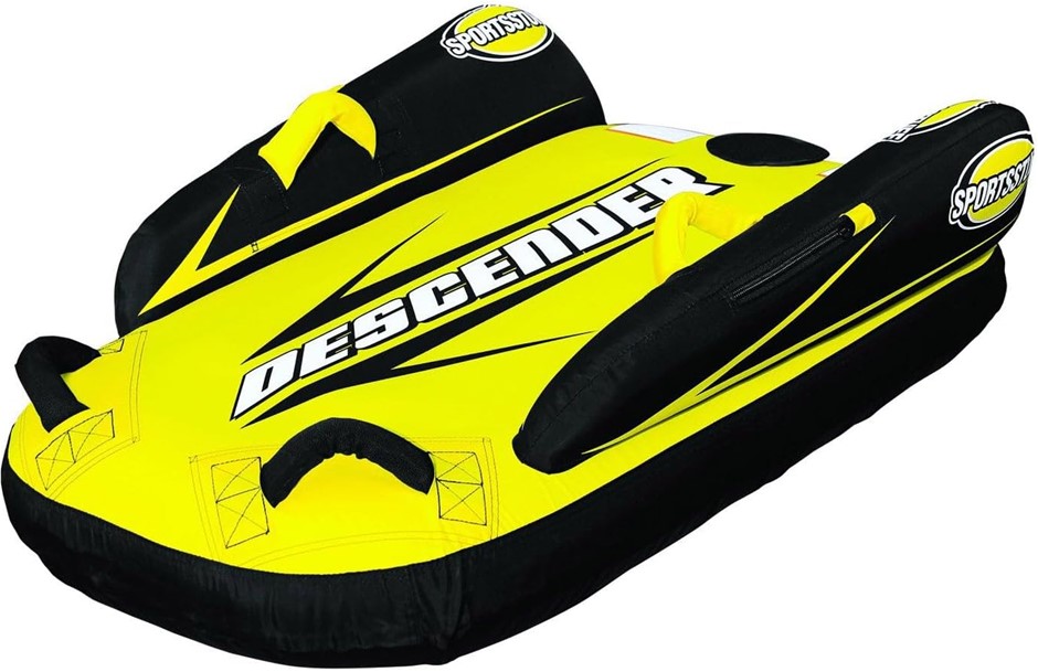 SPORTSTUFF Inflatable Snow Tube, Yellow/Black, Durable.