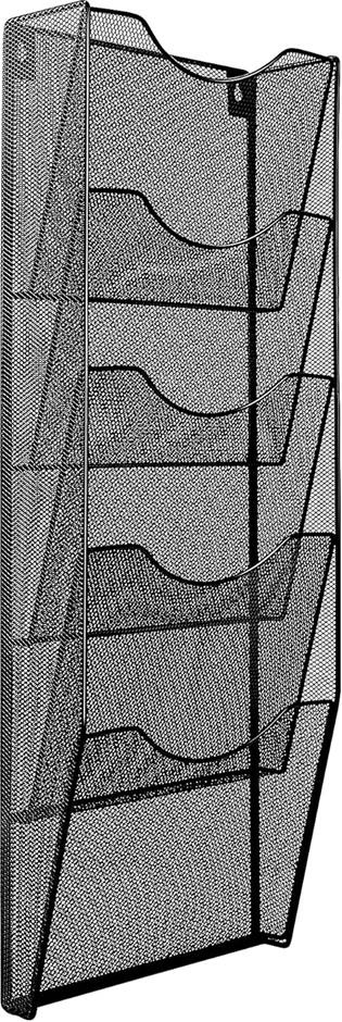 AMAZON BASICS 5 Pocket Wall Mount File Holder, Metal Mesh Hanging Document