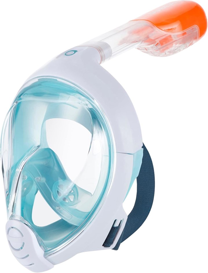 2 x DECATHLON Kid's Subea Easybreath Full Face Snorkel Mask, Light Blue, X-