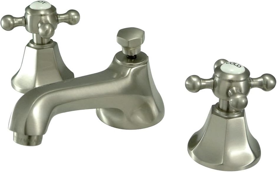KINGSTON BRASS Metropolitan Widespread Lavatory Faucet with Metal Cross Han