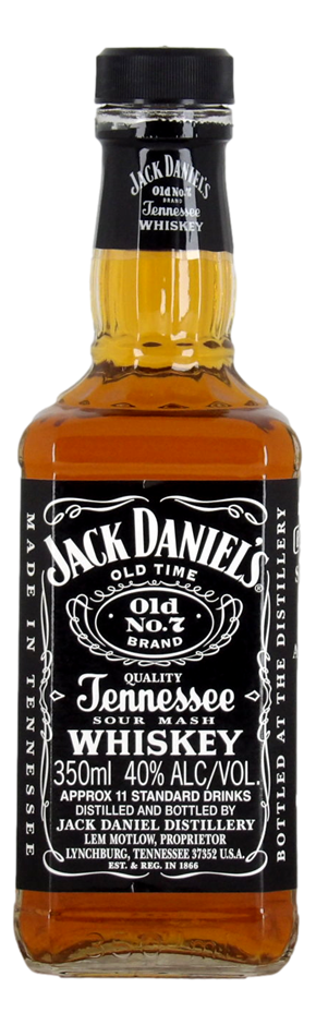 Jack Daniels Old Time Sour Mash Whisky Old No.7 Brand (1x 350mL), USA.