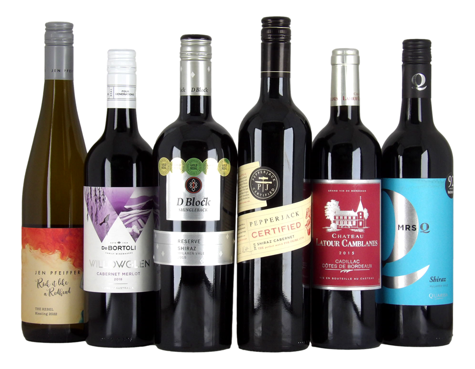Mixed Wine Pack (6x 750mL), Multi Region.
