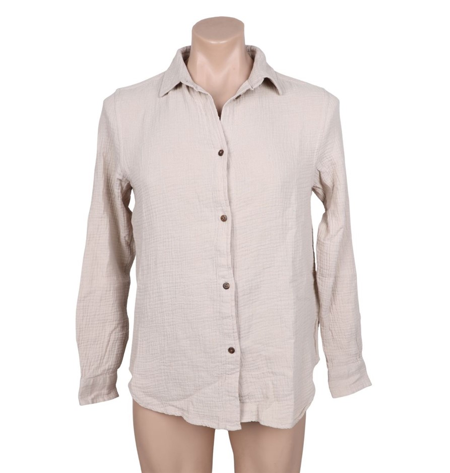 2 x BOSTON TRADERS Women's Shirts, Size S, Sand & Pink/White, 217875.