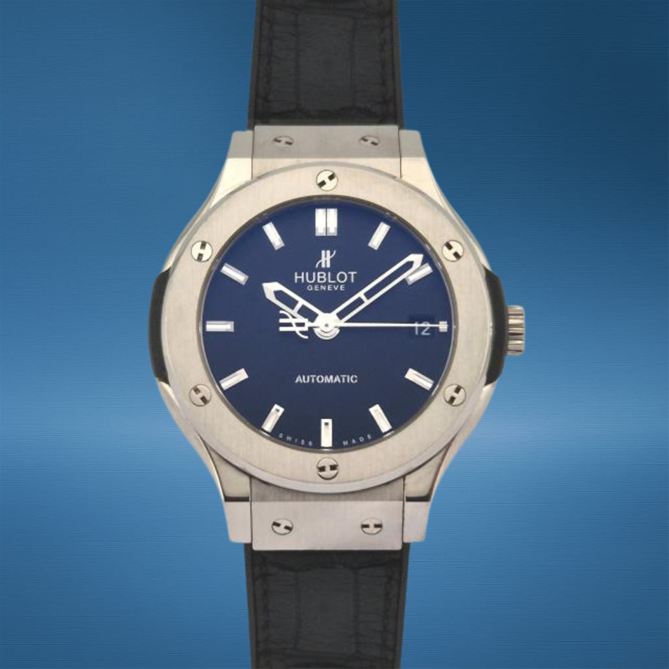 Hublot 565.NX.1170.LR Classic Fusion Titanium Black Dial 38mm 2014 BxP