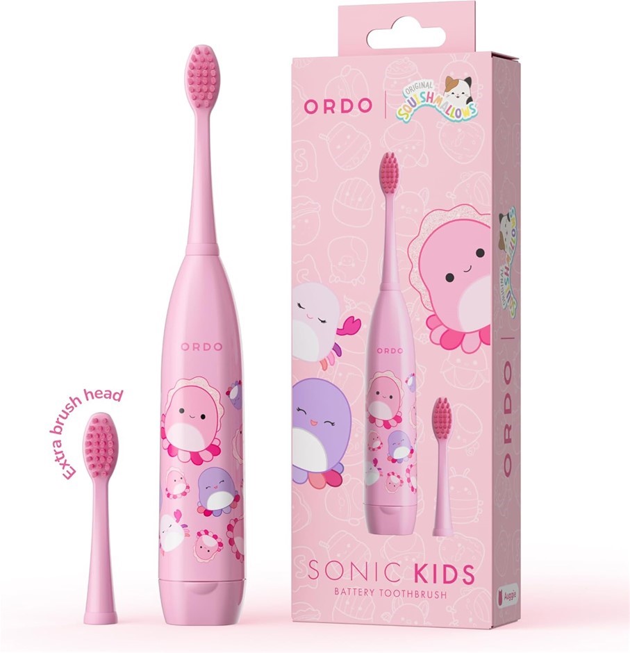 ORDO Sonic Children's Toothbrushes, Squishmallows Children's Battery Toothb