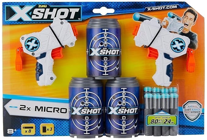 X-SHOT Excel Combo Double Micro Dart Blaster, Multi Color.