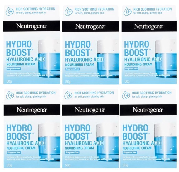6 x NEUTROGENA Hydro Boost Emulsion 50 G, White, 50 g