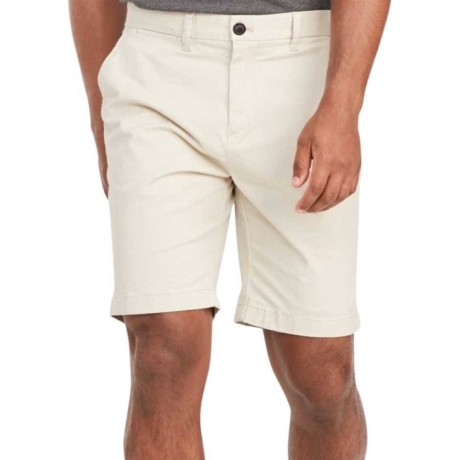 TOMMY HILFIGER Men's THFlex 9" Shorts, Size 38, 97% Cotton, Sand Khaki (ACI