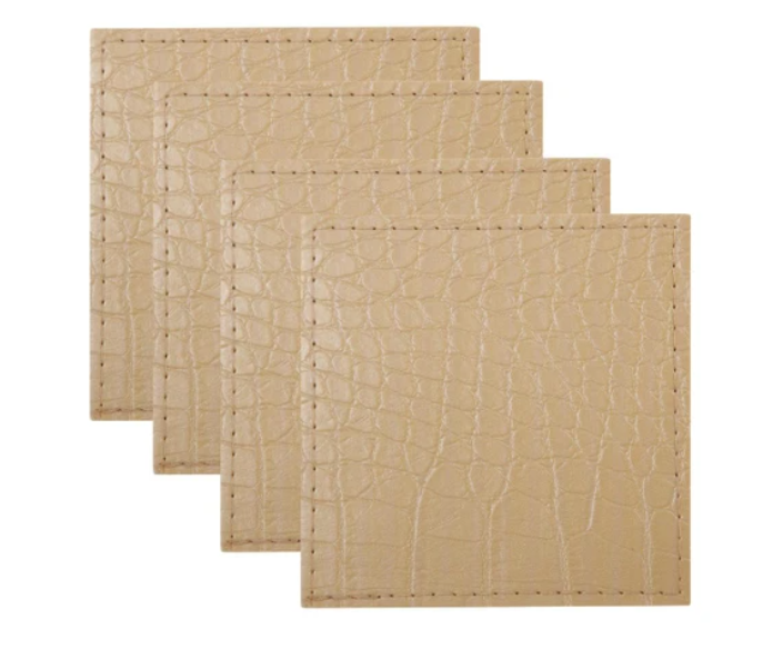 8 x MAXWELL & WILLIAMS Table Accents Leather Look Alligator Coaster 10x10cm
