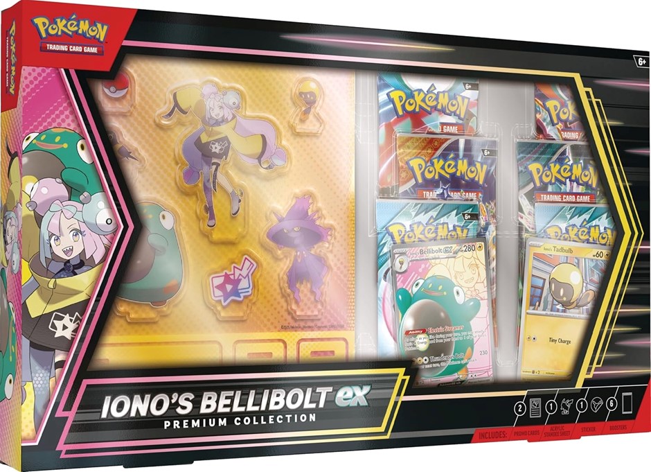 POKEMON Iono's Bellibolt ex Premium Collection. NB: Very damaged packaging