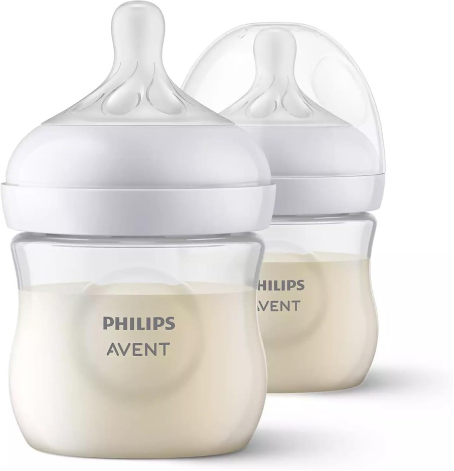 PHILIPS ADVENT Natural Response Baby Bottles, 125ml, 2-Pack, SCY900/02. NB: