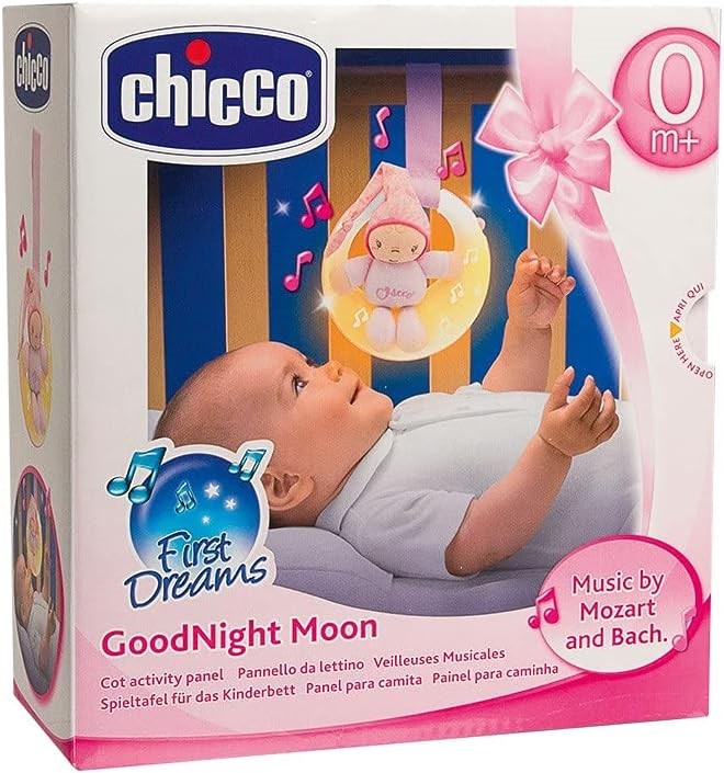 CHICCO Goodnight Moon, Cot Activity Toy, Pink.