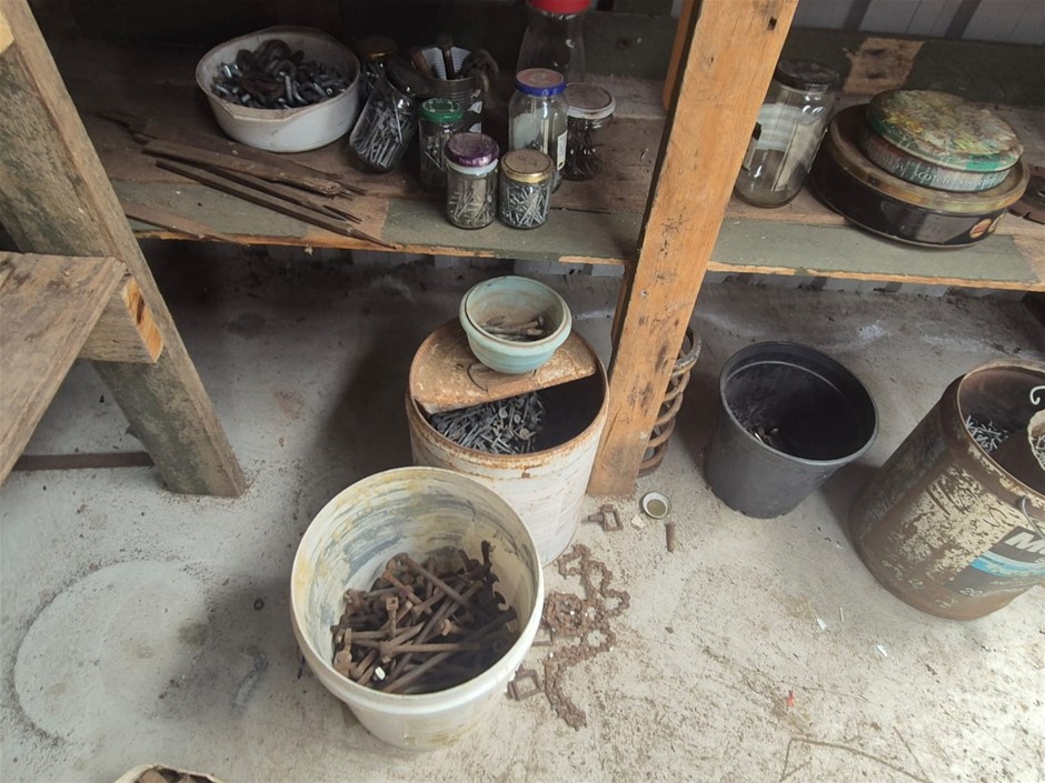 Quantity Assorted Bolts, Nails, Washers and other Fastners