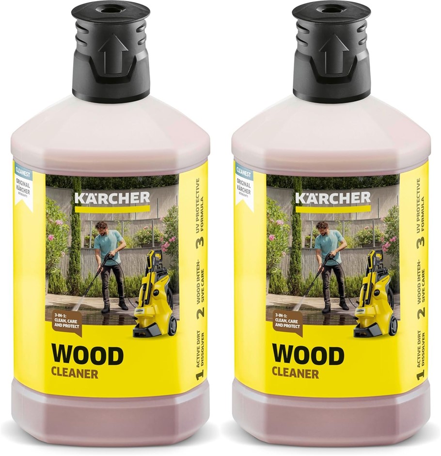 2 x KARCHER 3-in-1 Wood Cleaner RM 612, 1 Liter