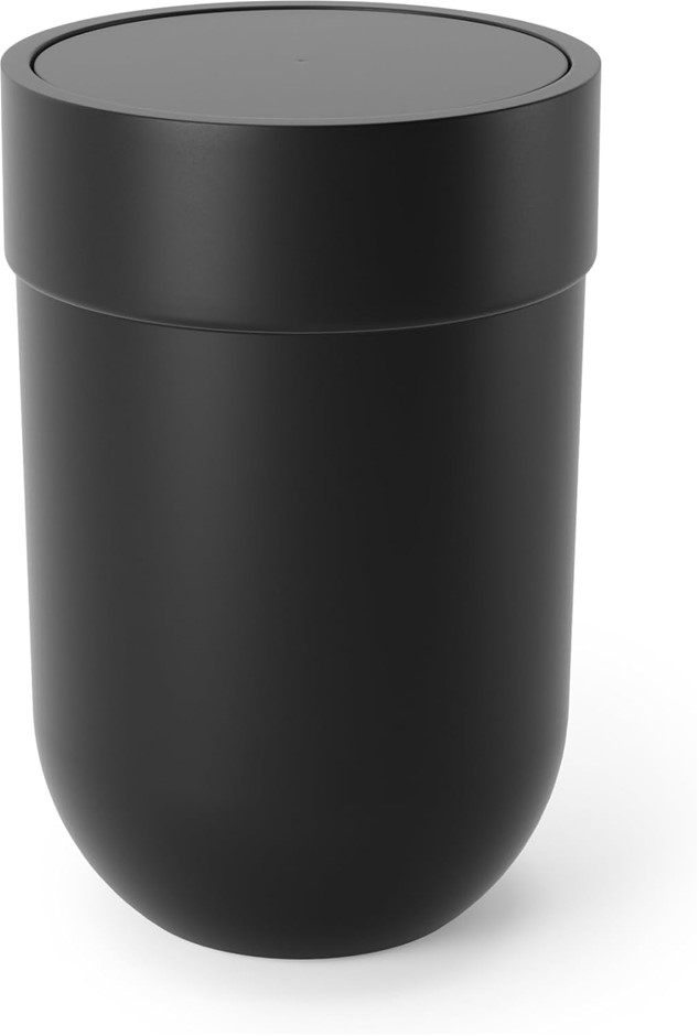 Umbra Touch, Small Trash, Swing Waste Basket, Garbage Can with Lid for Wash