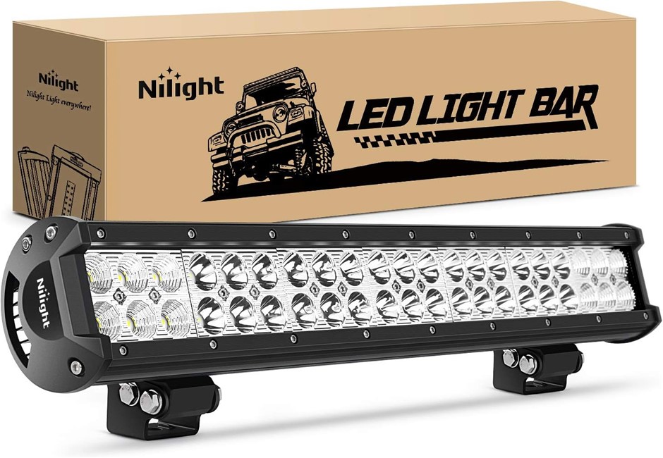 NILIGHT- 60005C-A 20Inch 126W Spot Flood Combo Led Light Bar Off Road Light