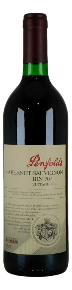 Penfolds Bin 707 1994 (1x 750mL), SA.
