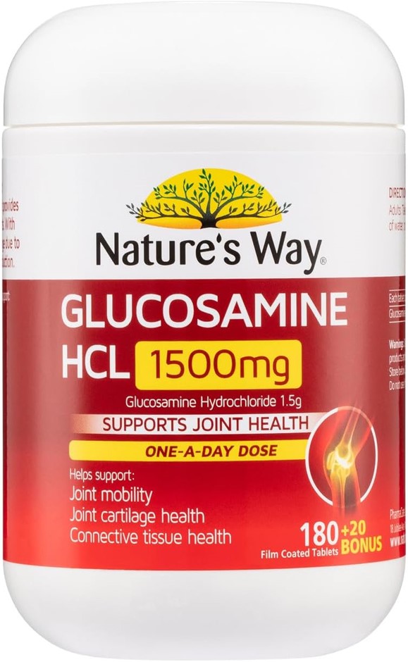 2 x NATURE'S WAY Glucosamine HCL 1500mg Joint Health, 200 Film Coated Table