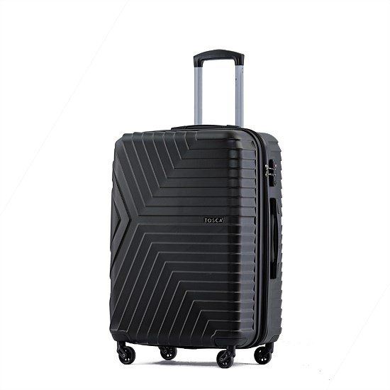 TOSCA Huston Hardside 80L Medium Luggage Trolleycase, Black. NB: minor use