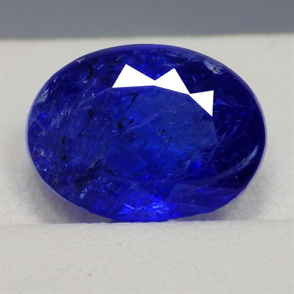 5.55ct Oval Cut Natural Blue Tanzanite Gemstone
