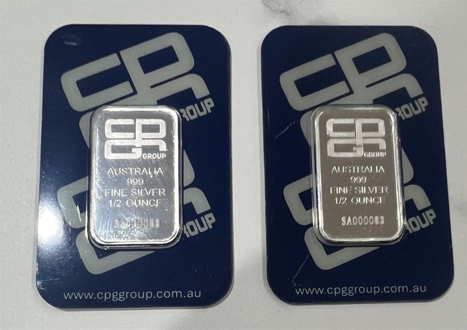 Half Ounce CPG certified silver bar x 2--sealed