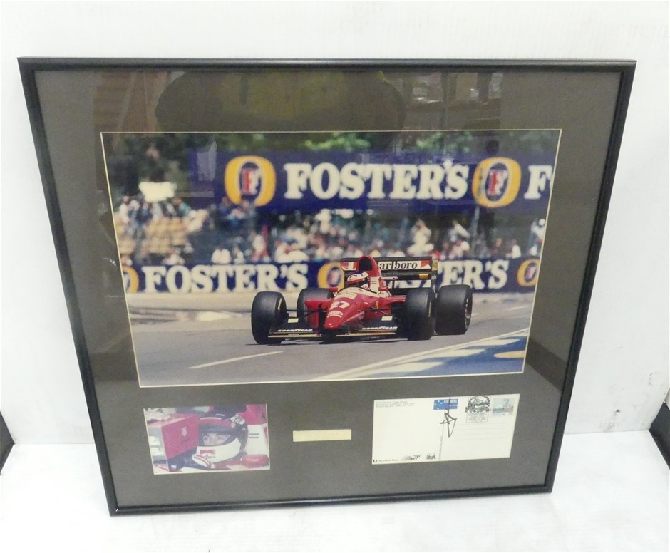 Jean Alesi – 4 Nov 90 Autographed Signed Framed Photo