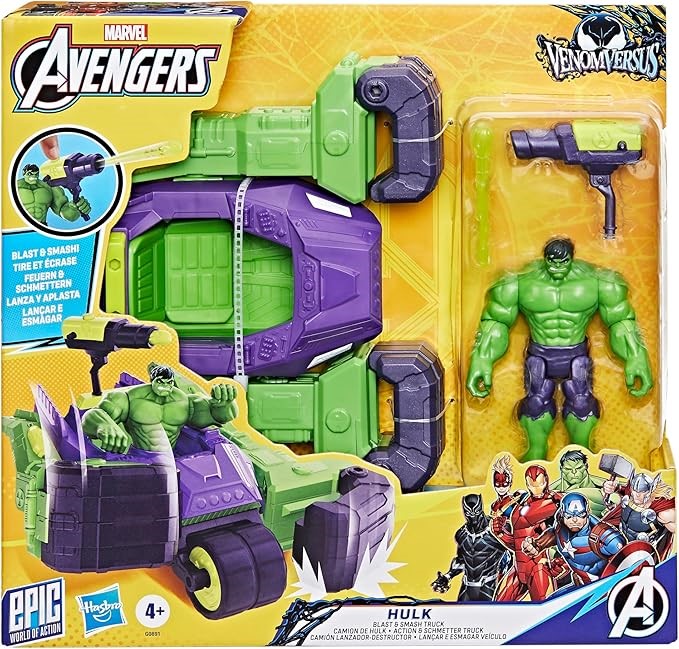 Marvel Avengers VenomVersus Epic World of Action Hulk Blast & Smash Truck F