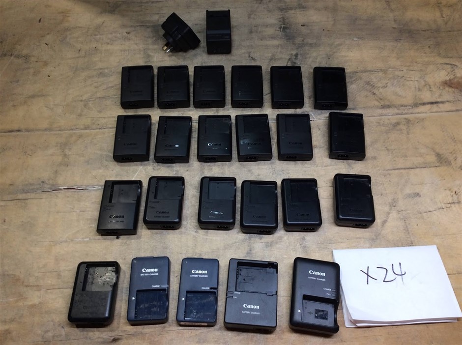 Canon CB-2LFE / CB-2LAE / CB-2LCE / CB-2LVE / LC-E8E Charger (Lot of 24)