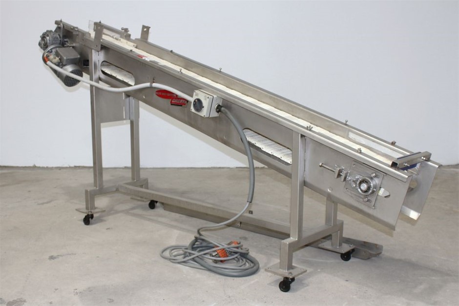 Motorized Modular Conveyor Elevator on S/S Frame "Greer Heat and Control"