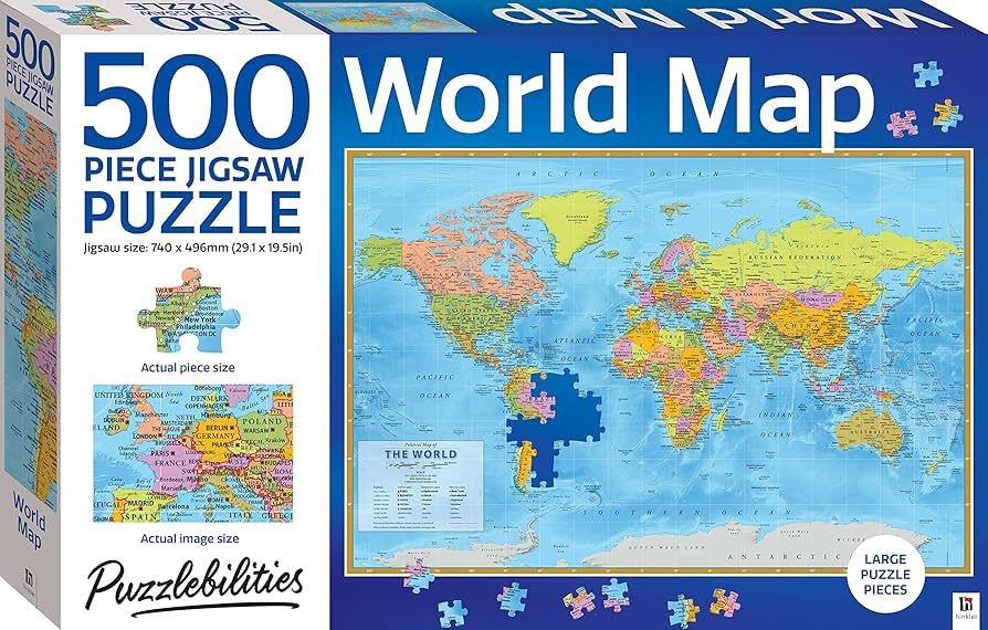 500 Piece Jigsaw Puzzle - World Map
