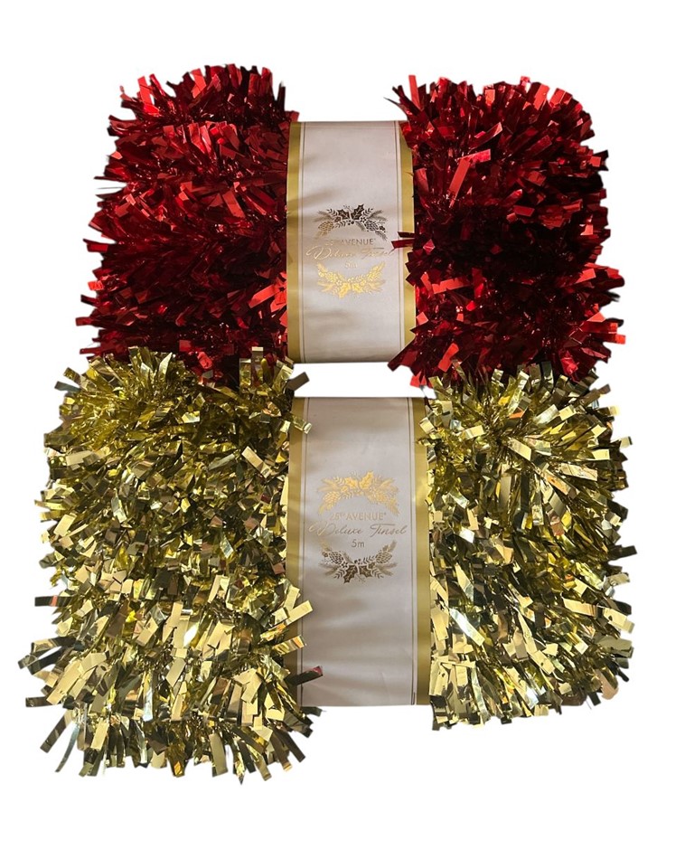 2x 25TH Avenue Deluxe Tinsel - 5m